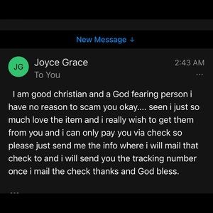 Warning about a scammer